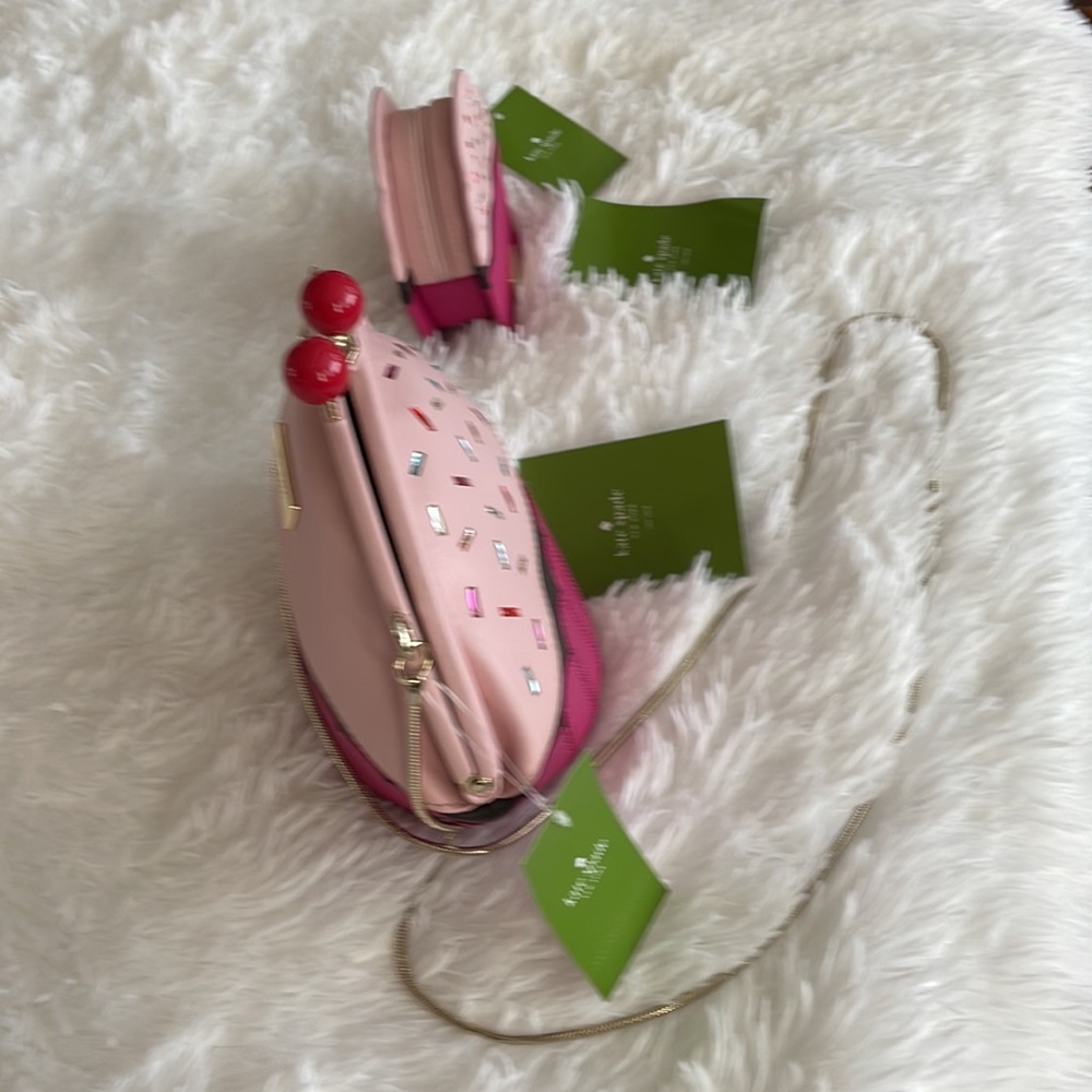 NWT Kate Spade Collectors Items Cupcake Purse and Change Purse with color gems. - Picture 2 of 10